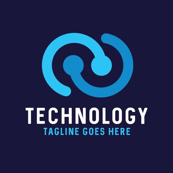 İş ve Şirket için Teknoloji Logosu Tasarımı İlham — Stok Vektör