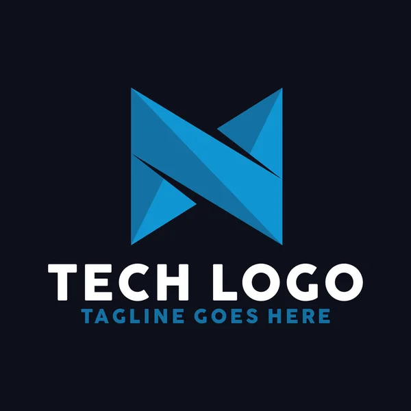Lettre N Inspiration de conception de logo de technologie pour l'entreprise et la compagnie — Image vectorielle