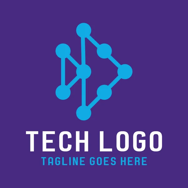 Inspiration de conception de logo de technologie de point pour l'entreprise et la compagnie — Image vectorielle