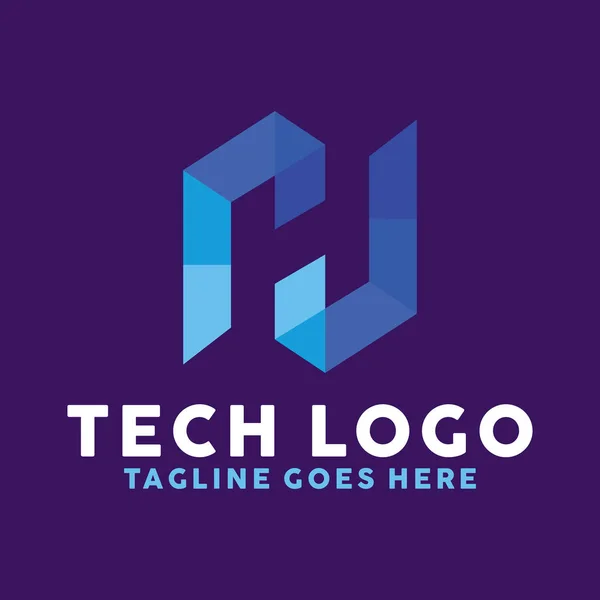 Lettre H Inspiration de conception de logo de technologie pour les entreprises et la société — Image vectorielle