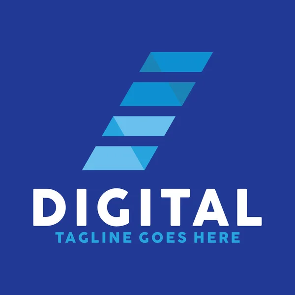 Inspiration de conception de logo de technologie numérique pour l'entreprise et l'entreprise — Image vectorielle