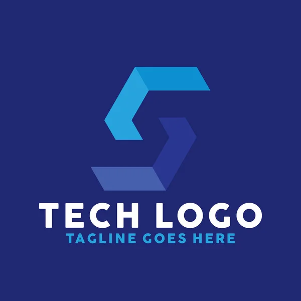 Lettre S Inspiration de conception de logo de technologie pour l'entreprise et l'entreprise — Image vectorielle