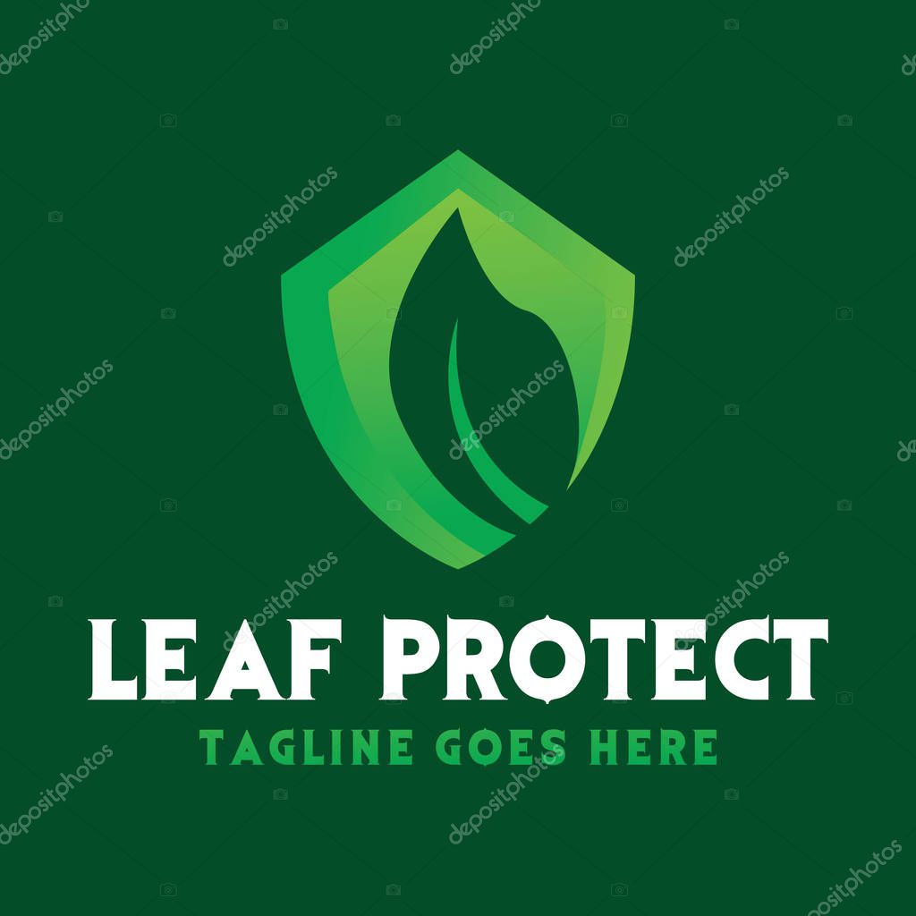 Leaf Protect Logo Design Inspiration For Business And Company