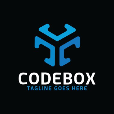 Kod Kutusu Teknolojisi Logo Tasarımı İş ve Şirket İçin İlham
