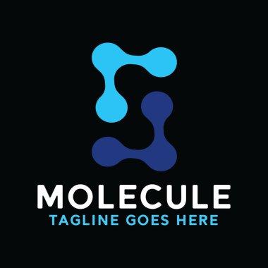 Molekül Logosu İş ve Şirket İçin İlham Tasarımı