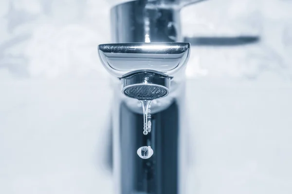 Faucet Water Drop Close — Stock Photo, Image