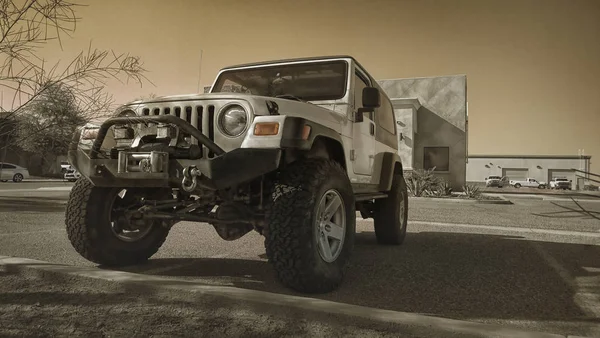 Jeep wrangler Caddesi üzerinde sınırsız rubicon recon çölde 