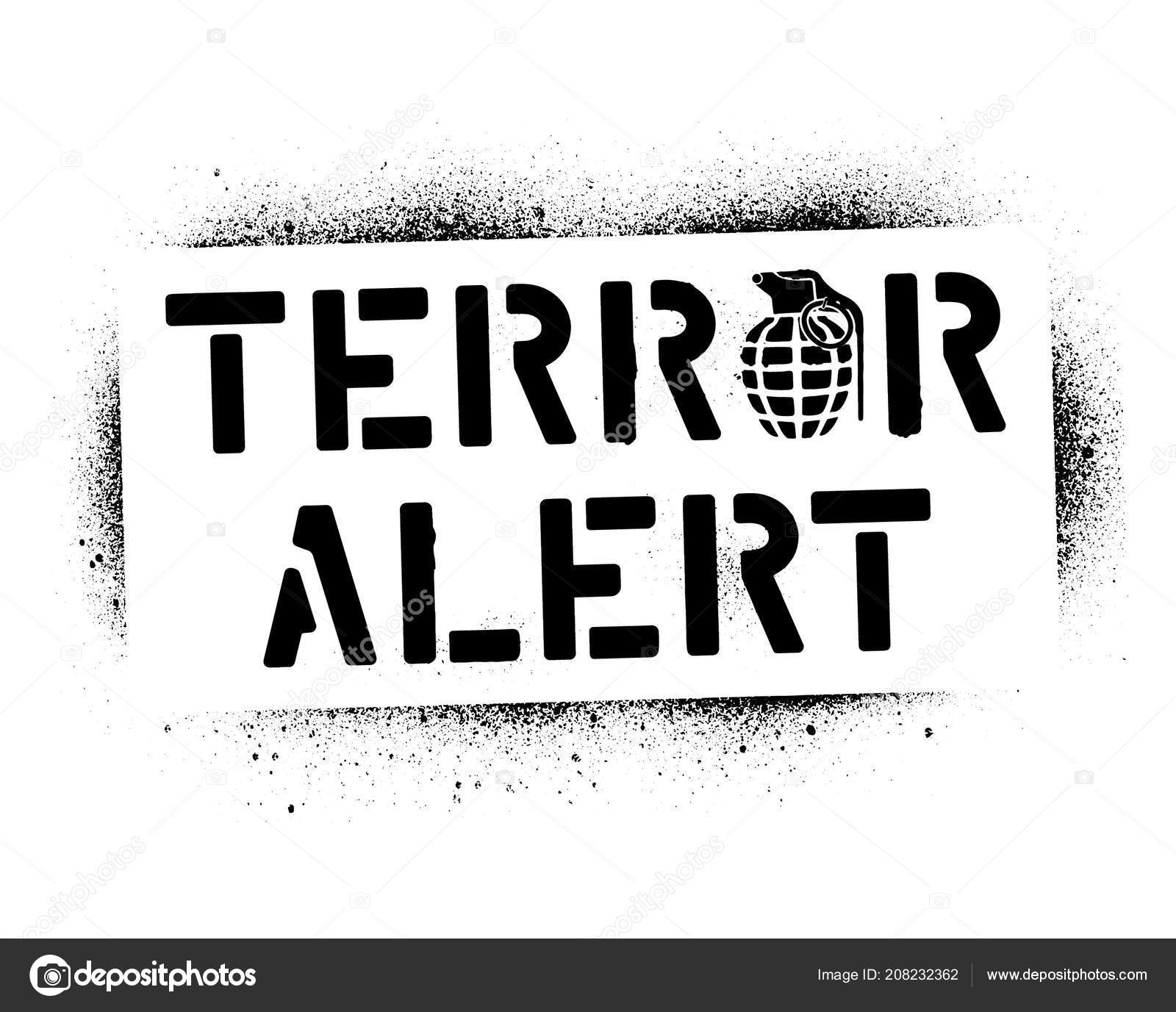 Mensagem Aviso Alerta Terror Silhueta Granada Mão Spray Graffiti Stencil  Vetor de ©1981srb 208232362, image size:1600x1377