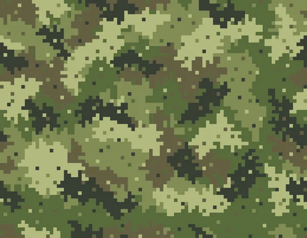 Camouflage Militaire Motif Sans Couture Cinq Couleurs Style Numérique Woodland — Image vectorielle