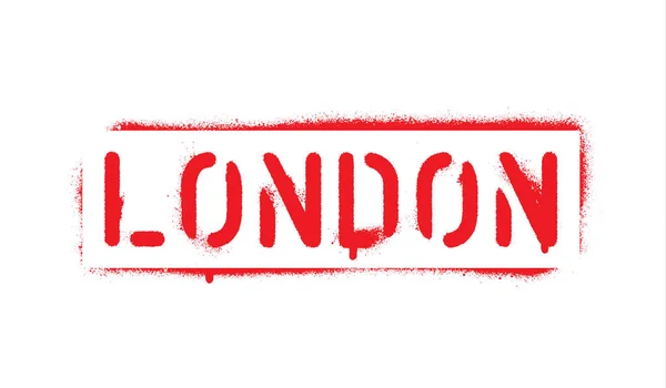 London Spray Paint Graffiti Stencil — Stock Vector