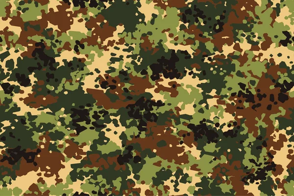 Militar Caza Splotchy Camuflaje Patrón Sin Costura Tiene Negro Marrón — Archivo Imágenes Vectoriales