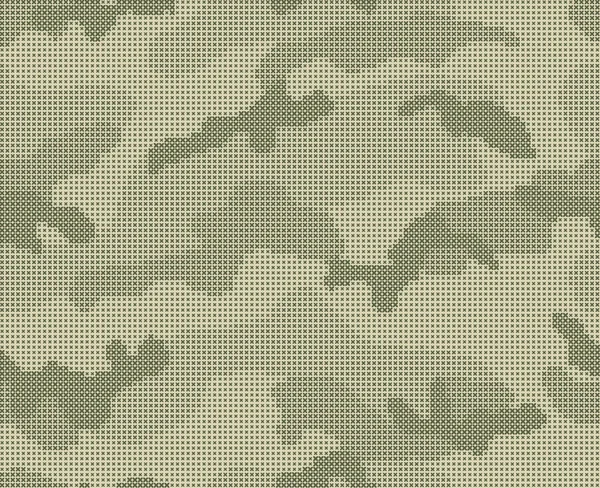 Camuflagem Militar Padrão Sem Costura Textura Cross Bege Cor Verde — Vetor de Stock