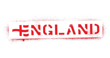 Sprey grafiti '' İngiltere '' kalıp ve İngilizce '' St. George'' bayrak stilize