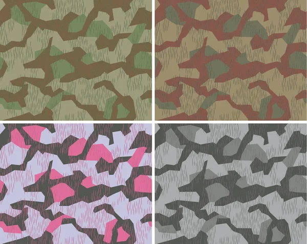 Alman splinter geometrik kamuflaj. Seamless modeli. Woodland (eski yazı) ve kentsel (modern) renk düzeni.