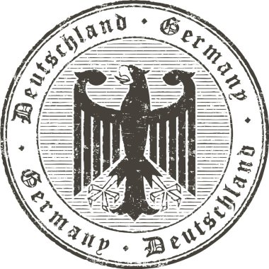Siyah grunge damgası 'Alman'