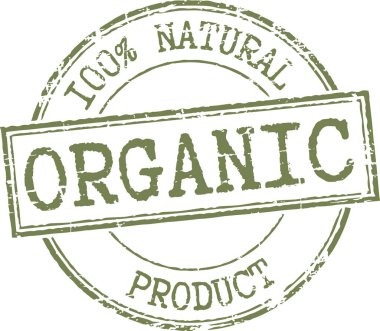 Yeşil grunge damgası 'Organik'