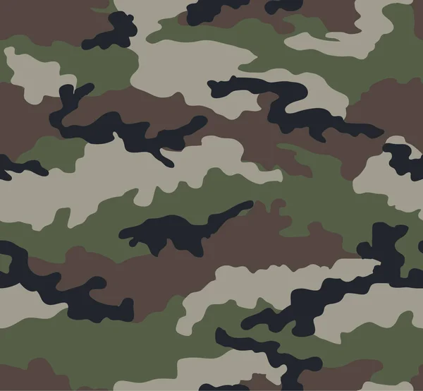 Padrão Sem Costura Camuflagem Militar — Vetor de Stock