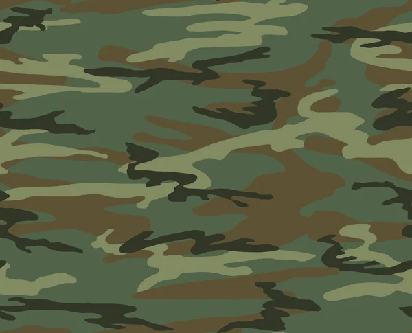 Militärt Kamouflage Sömlöst Mönster — Stock vektor