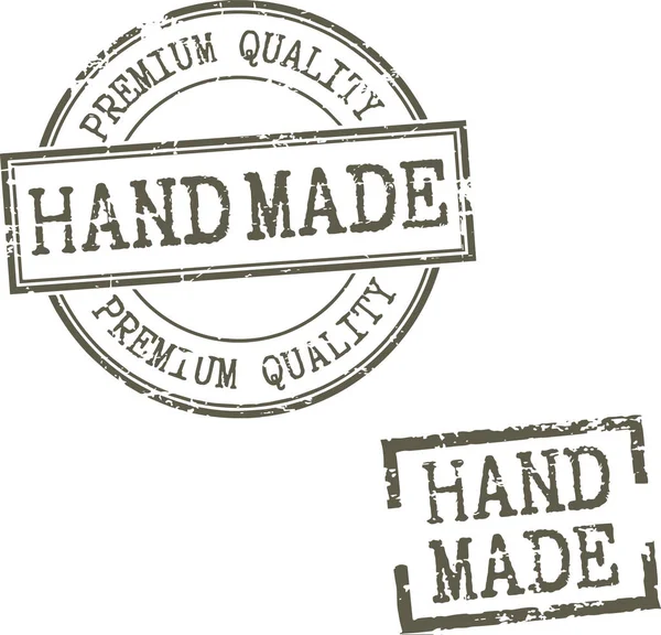 Grunge Stempel Hand Made — Stockvektor