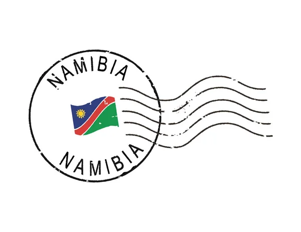 Ταχυδρομική Σφραγίδα Της Ναμίμπια Σημαία Της Ναμίμπια — Διανυσματικό Αρχείο