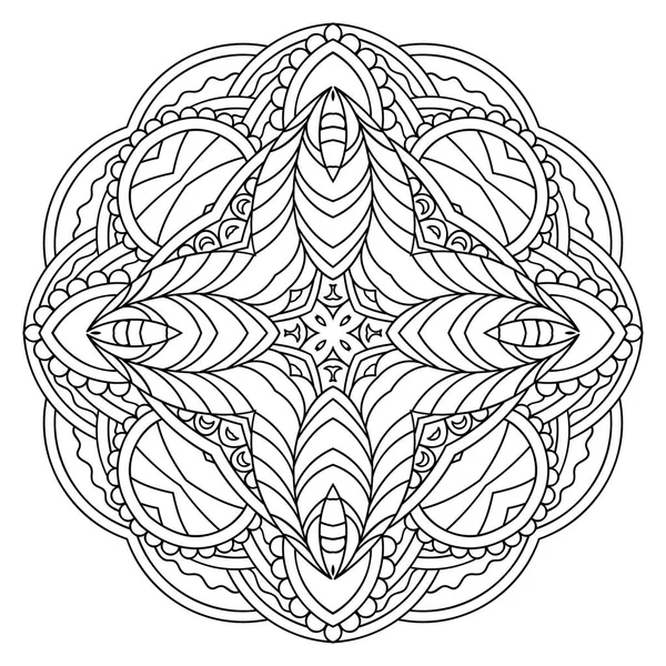 Modèle Vectoriel Mandala Pour Décoration Cartes Vœux Livres Coloriage Art — Image vectorielle