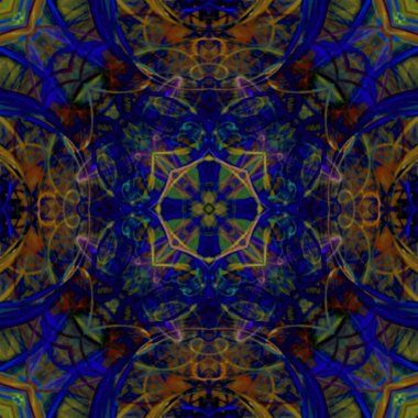 Mürekkep patlayabilir yaymak yumuşak kavramı simetrik desen süs dekoratif çiçek Dürbünü hareketi geometrik daire ve yıldız şekiller soyut boya fırçası oryantal süsler