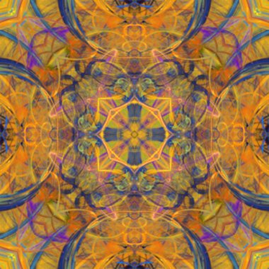 Mürekkep patlayabilir yaymak yumuşak kavramı simetrik desen süs dekoratif çiçek Dürbünü hareketi geometrik daire ve yıldız şekiller soyut boya fırçası oryantal süsler