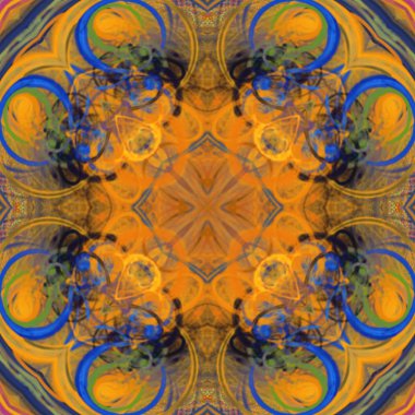 Boya fırça mürekkep patlayabilir yaymak yumuşak kavramı simetrik desen süs dekoratif çiçek Dürbünü hareketi geometrik daire ve yıldız şekiller soyut oryantal süsler