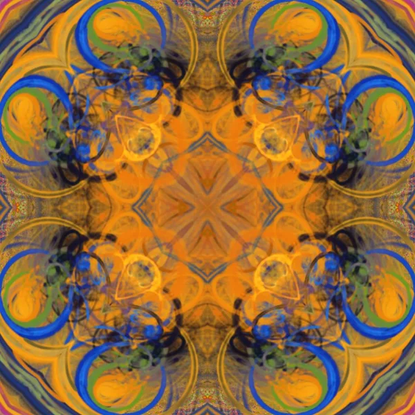 Boya fırça mürekkep patlayabilir yaymak yumuşak kavramı simetrik desen süs dekoratif çiçek Dürbünü hareketi geometrik daire ve yıldız şekiller soyut oryantal süsler