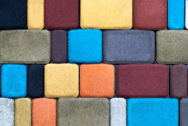 Güzel bir yüksek kaliteli doku ile renkli kaldırım levha yakın çekim.