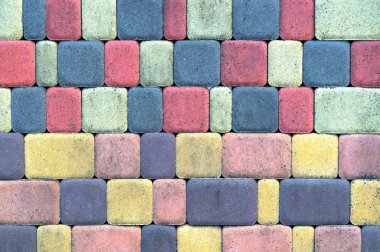 Güzel bir yüksek kaliteli doku yakın ile renkli kaldırım levha 