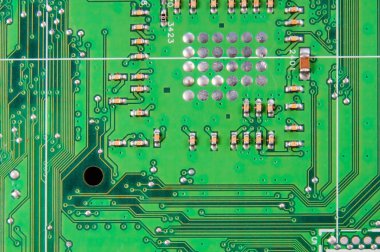 Elektronik tahta duvar kağıdı, Anakart dijital çip. Teknik bilim arka plan.