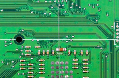 Elektronik tahta duvar kağıdı, Anakart dijital çip. Teknik bilim arka plan.