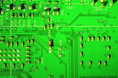 Elektronik tahta duvar kağıdı, Anakart dijital çip. Teknik bilim arka plan.