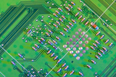 Elektronik tahta duvar kağıdı, Anakart dijital çip. Teknik bilim arka plan.