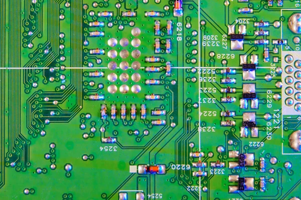 Elektronický návrh desky, digitální čip základní desky. Technické zázemí. — Stock fotografie