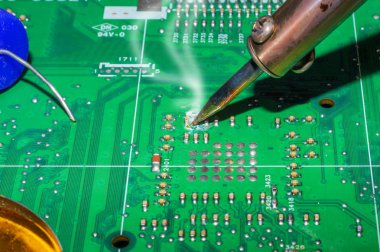 Elektronik üretim hizmetleri, Anakart dijital çip. Teknik bilim arka plan.