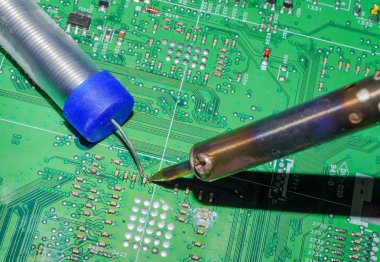 Elektronik üretim hizmetleri, Anakart dijital çip. Teknik bilim arka plan.