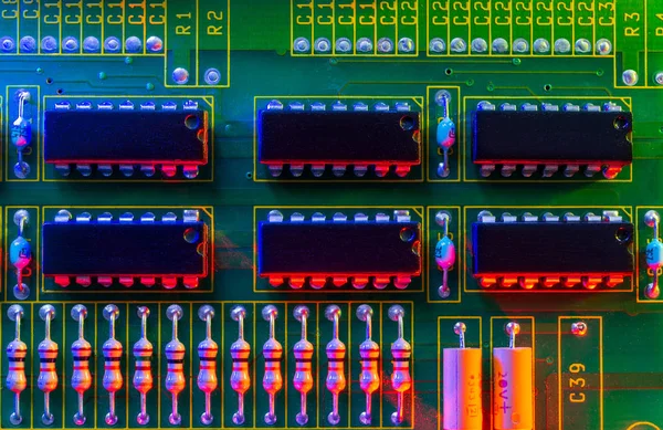 Electronic board wallpaper, Motherboard digital chip. Tech science background.