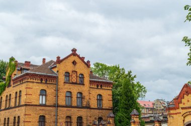 Poznan şehrinde antik tarihi mimari, Polonya.