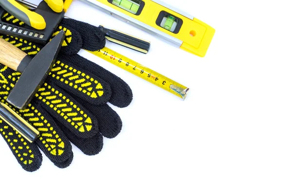 İzole beyaz arka plan üzerinde ana oluşturucu için profesyonel araçlar.