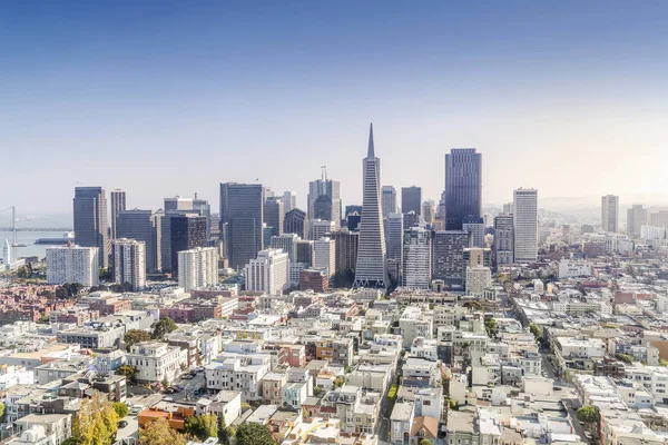 旧金山商业区与商业和住宅区 加利福尼亚 — 图库照片