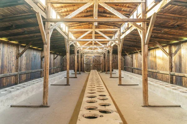 Interior Del Cuartel Auschwitz Museo Birkenau Utilizado Anteriormente Como Campo —  Fotos de Stock