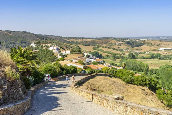 Vue Aljezur Allée Château Sur Colline Algarve Portugal — Photo