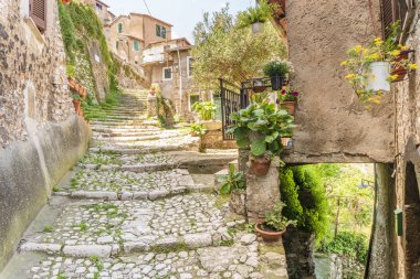 Orta Çağ kenti Artena, Lazio, İtalya