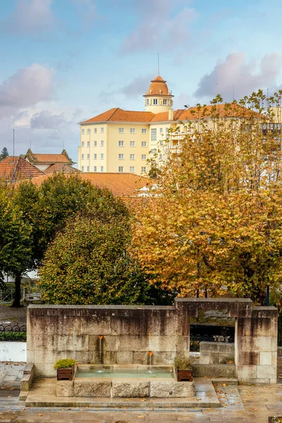 Drinkwaterinname Luso Beroemd Mineraal Thermaal Water Portugal Europa — Stockfoto