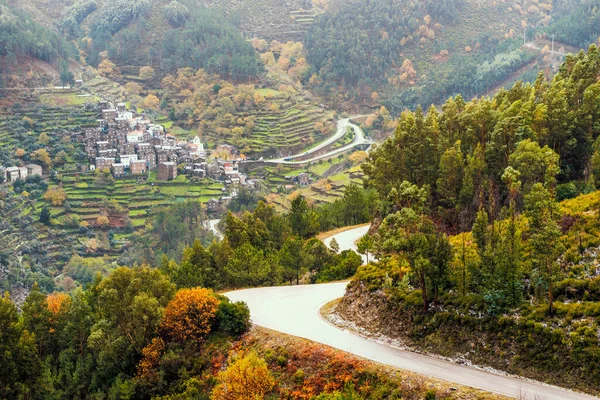 Portekiz Serra Estrela Piodao Adında Büyüleyici Dağlık Bir Köy — Stok fotoğraf