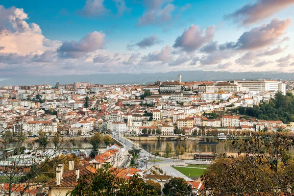 Beautiful Cityscape Historic Coimbra Garden Foreground Portugal — Stock Photo, Image