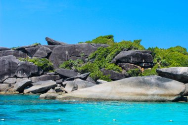 deniz görünümü, mountans, Adaları ve mavi su