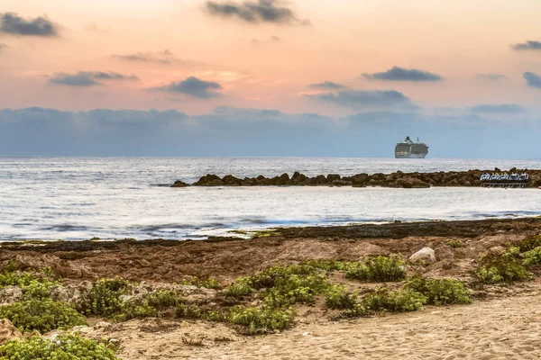 Een Fantastische Prachtige Kleurrijke Landschap Een Zee Kust Van Cyprus — Stockfoto